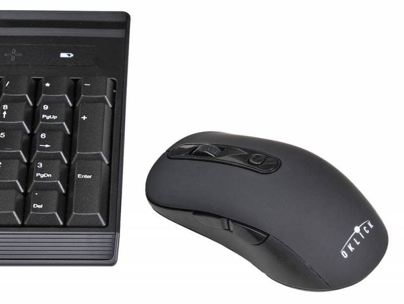 Комплект (клавиатура+мышь) Oklick 280M, USB, беспроводной, черный [337456]