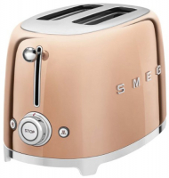 Тостер Smeg TSF01RGEU на 2 ломтика, розовое золото