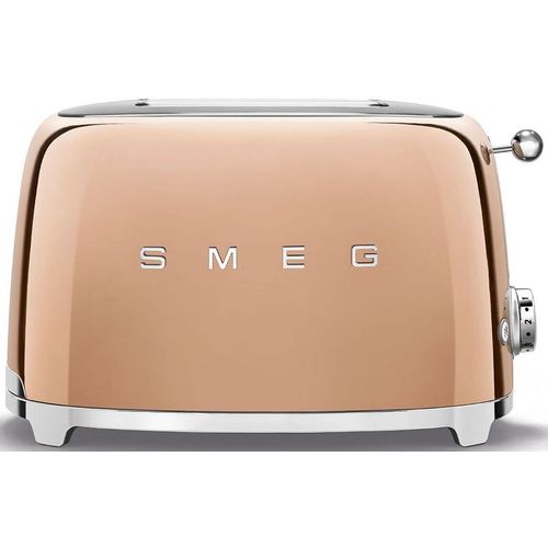 Тостер Smeg TSF01RGEU на 2 ломтика, розовое золото