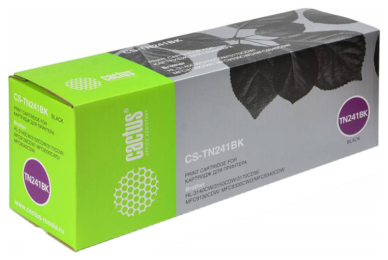 Картридж лазерный Cactus CS-TN241BK TN-241Bk черный (2500стр.) для Brother HL-3170CDW