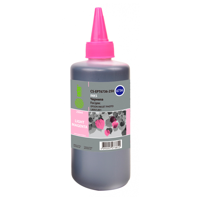 Чернила Cactus CS-EPT6736-250 T6736 светло-пурпурный 250мл для Epson L800/L810/L850/L1800