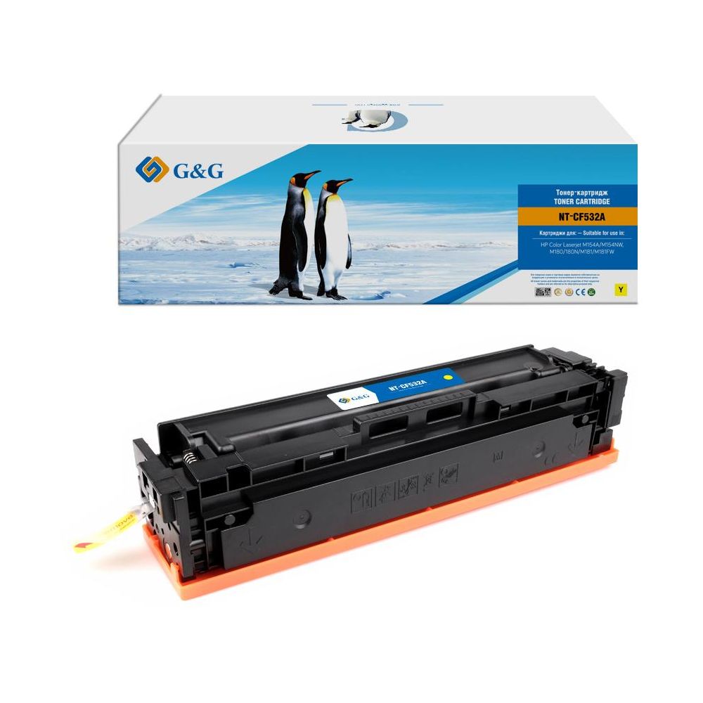 Картридж лазерный G&G NT-CF532A желтый (900стр.) для HP CLJ M154A/M154NW,M180/180N/M181/M181FW