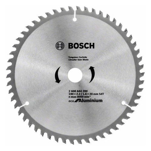 Диск пильный Bosch ECO ALU (2608644390) d=190мм d(посад.)=20мм (циркулярные пилы)