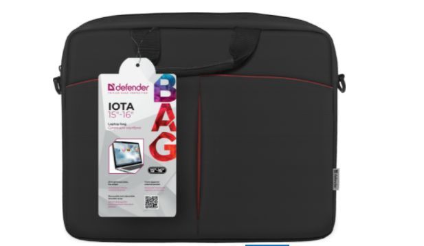 Сумка для ноутбука Defender Iota 15"-16" черный, органайзер, карман
