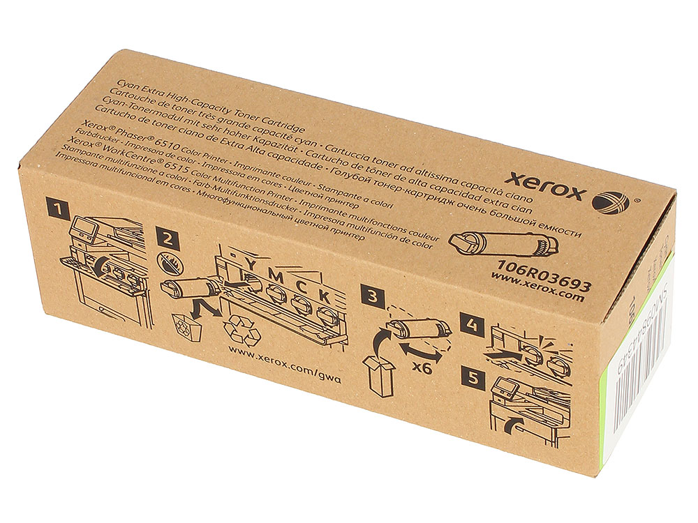 Картридж лазерный Xerox 106R03693 голубой (4300стр.) для Xerox P6510/WC6515