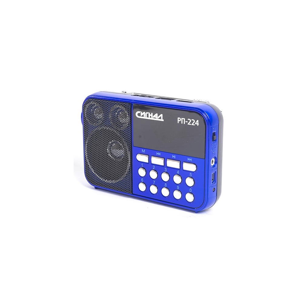 Радиоприемник портативный Сигнал РП-224 синий USB microSD