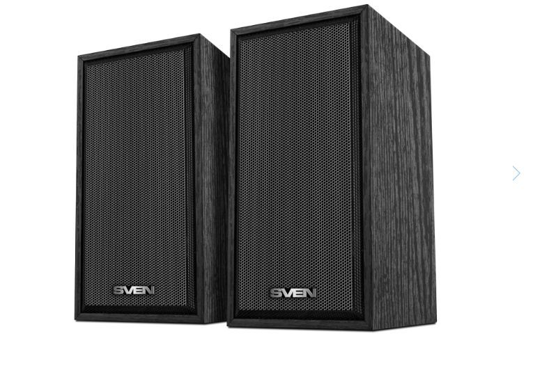 Акустическая система SVEN SPS-509 Колонки 2.0, 6 ватт, USB-питание, jack 3.5, дерево, черный