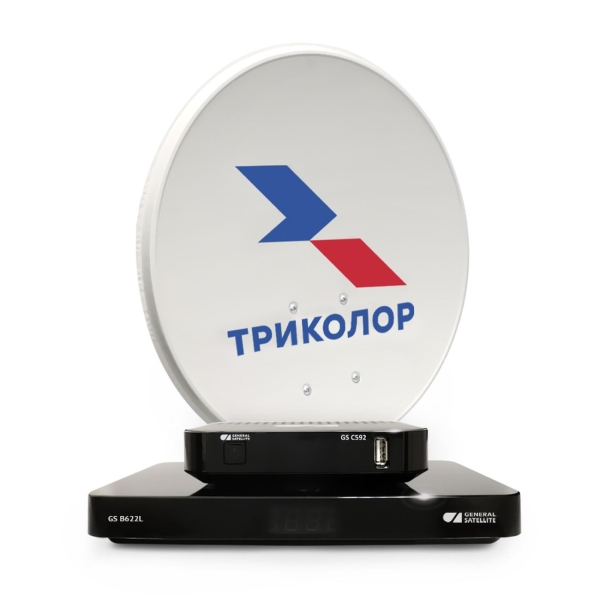Комплект спутникового телевидения Триколор Ultra HD GS B622L/С592 черный