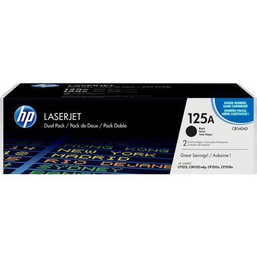 Картридж лазерный HP 125A CB540AD черный x2упак. (4400стр.) для HP CLJ CP1215/CP1515/CP1518