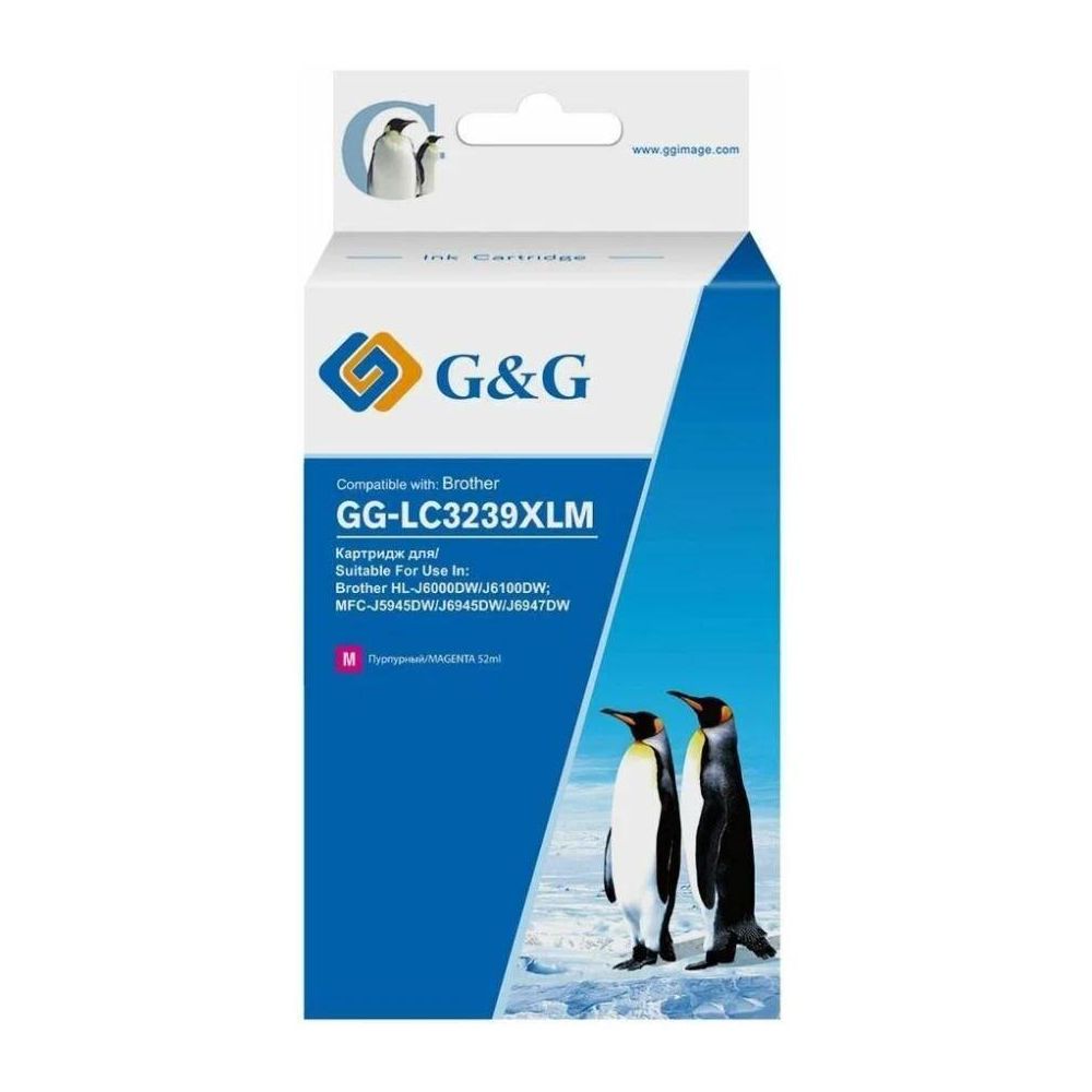 Картридж струйный G&G GG-LC3239XLM пурпурный (52мл) для Brother HL-J6000DW/J6100DW