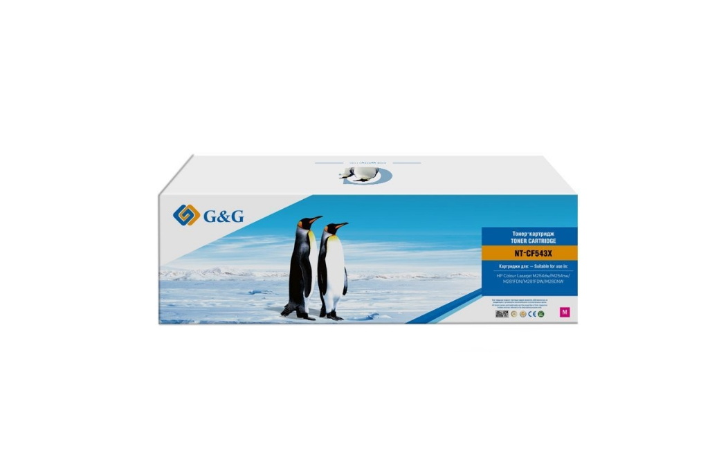 Картридж лазерный G&G NT-CF543X пурпурный (2500стр.) для HP CLJ M254dw/M254nw/M281FDN/M281FDW/M280NW