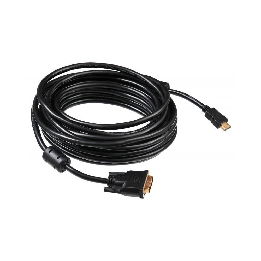Кабель Buro HDMI-19M-DVI-D-10M HDMI (m) DVI-D (m) 10м феррит.кольца черный