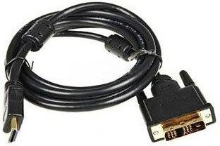 Кабель Buro HDMI-19M-DVI-D-10M HDMI (m) DVI-D (m) 10м феррит.кольца черный
