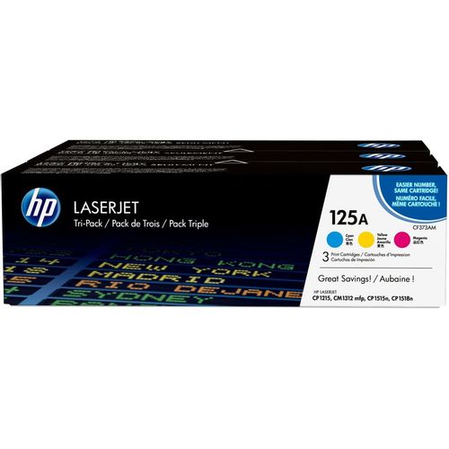 Картридж лазерный HP CF373AM голубой/пурпурный/желтый x3упак. (1400стр.) для HP CP1215/1515