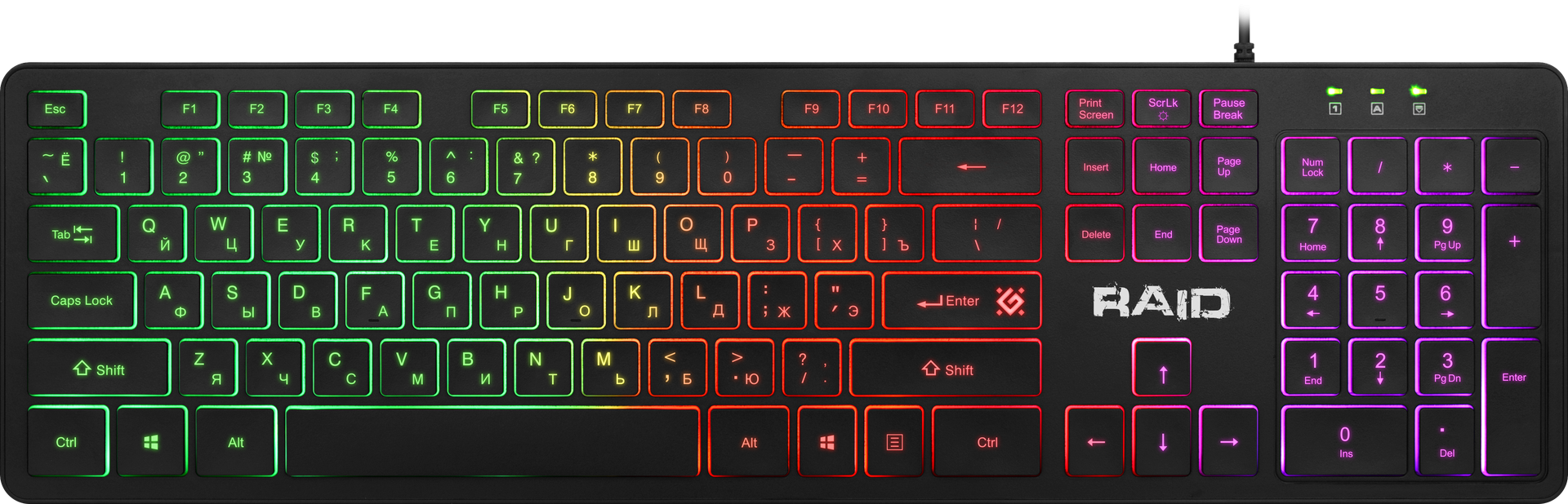 Клавиатура USB RAID GK-778DL RU 45778 DEFENDER