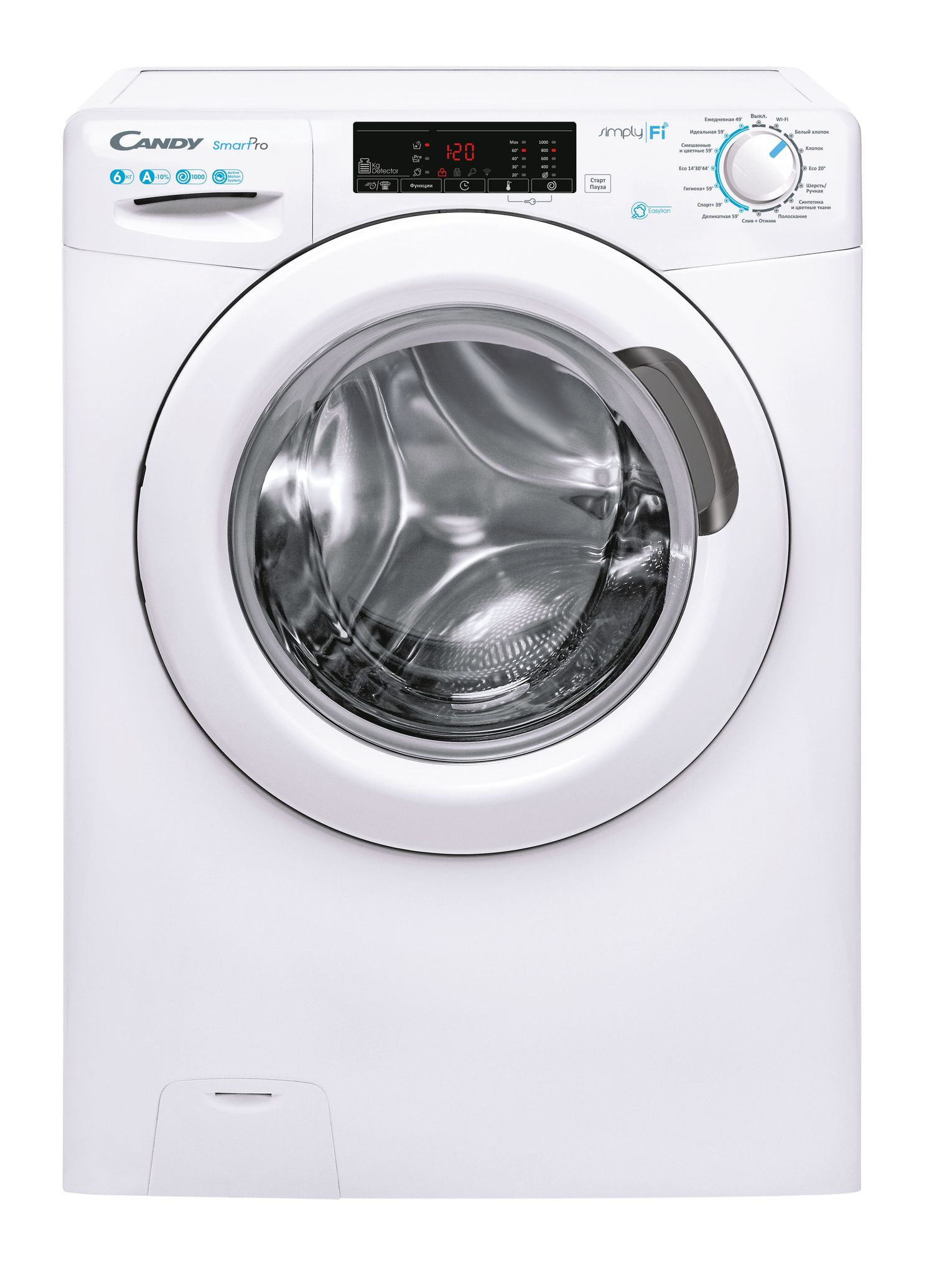 Стиральная машина Candy Smart Pro CSO34 106T1/2-07 класс: A-10% загр.фронтальная макс.:6кг белый