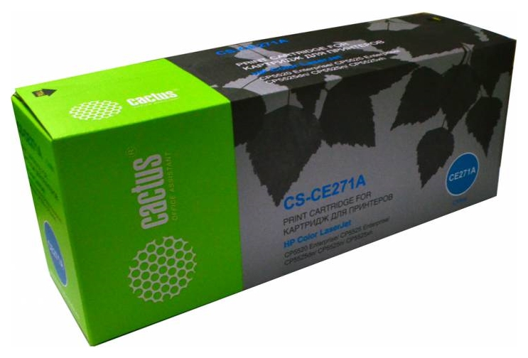 Картридж лазерный Cactus CS-CE271A CE271A голубой (15000стр.) для HP LJ Ent CP5525