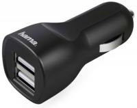 Автомобильное зар./устр. Hama H-1401660 1.2A+1.2A 2xUSB универсальное черный (00173624)