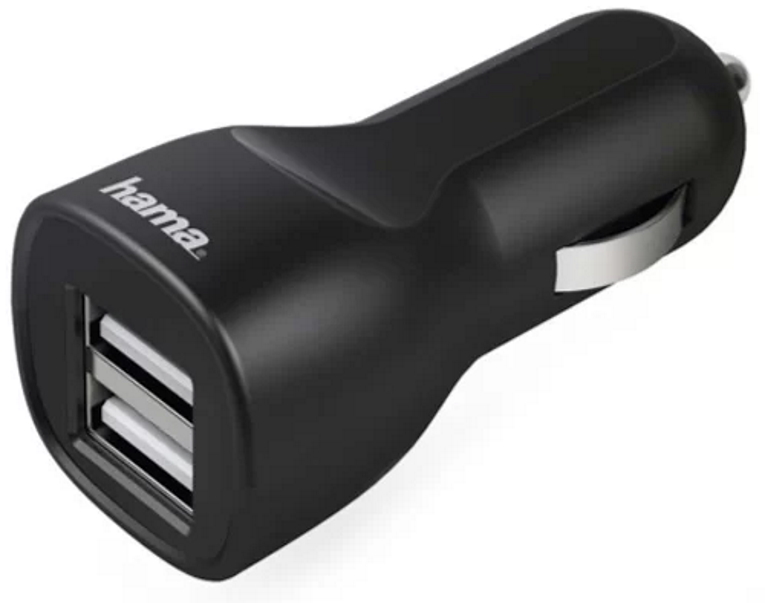 Автомобильное зар./устр. Hama H-1401660 1.2A+1.2A 2xUSB универсальное черный (00173624)