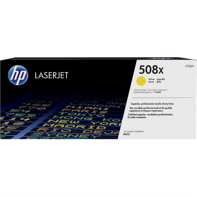 Картридж лазерный HP 508X CF362X желтый (9500стр.) для HP CLJ M552/M553