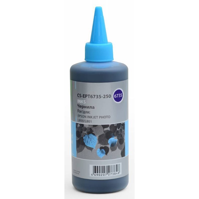 Чернила Cactus CS-EPT6735-250 T6735 светло-голубой 250мл для Epson L800/L810/L850/L1800