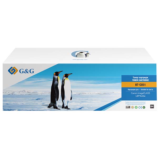 Картридж лазерный G&G NT-C051 черный (1700стр.) для Canon LBP 162dw/MF 264dw/267dw/269dw