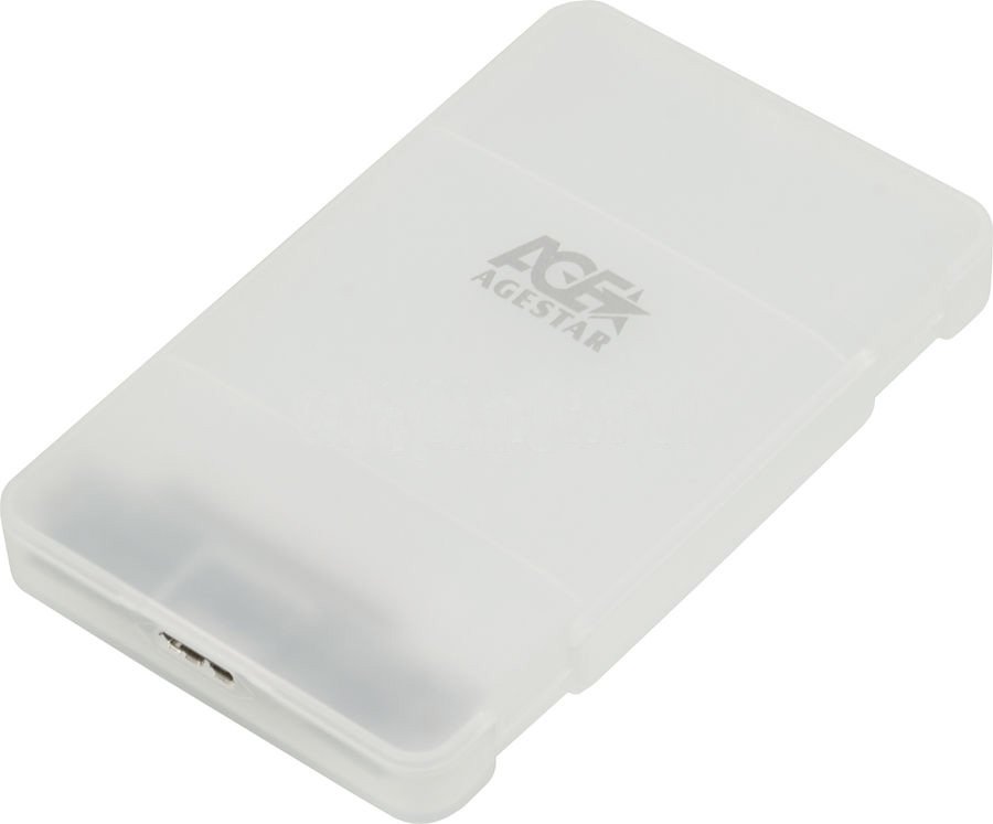 Внешний корпус для HDD/SSD AgeStar 3UBCP3 SATA USB3.0 пластик белый 2.5"