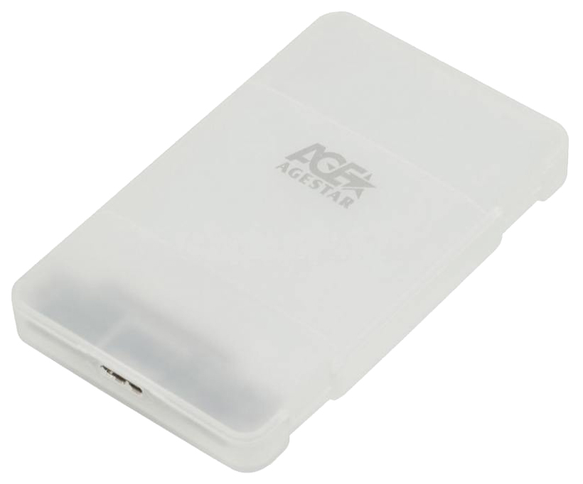 Внешний корпус для HDD/SSD AgeStar 3UBCP3 SATA USB3.0 пластик белый 2.5"