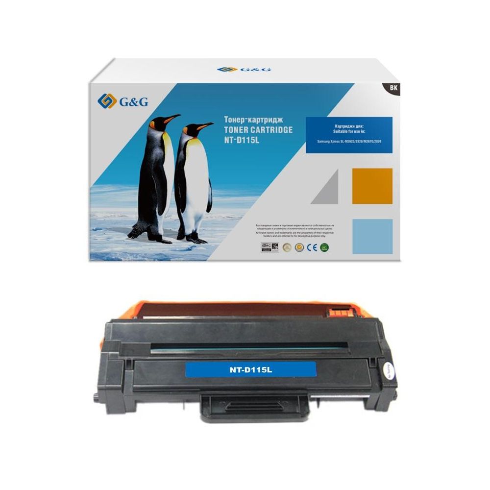 Картридж лазерный G&G NT-D115L черный (3000стр.) для Samsung Samsung Xpress SL-M2620/2820/M2670/2870