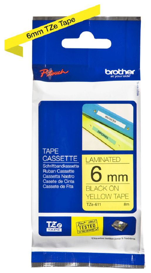 Картридж ленточный Brother TZE611 для Brother P-touch