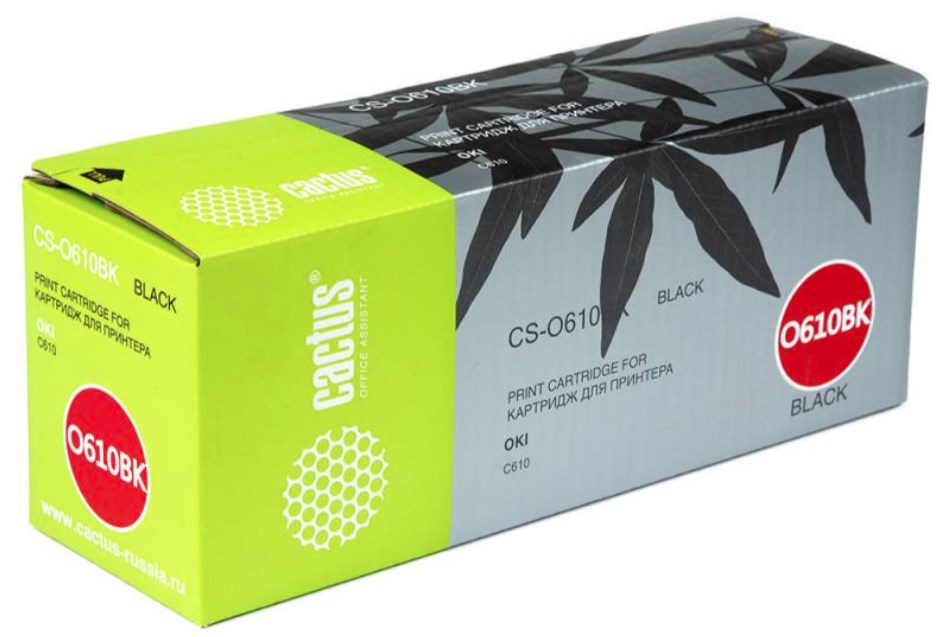Картридж лазерный Cactus CS-O610BK 44315324 черный (8000стр.) для Oki C610
