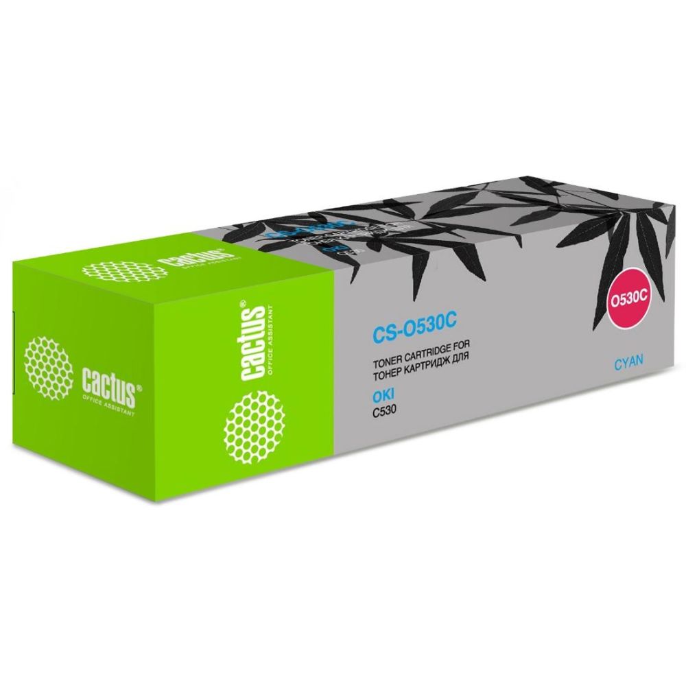 Картридж лазерный Cactus CS-O530C 44469754 голубой (5000стр.) для Oki C530