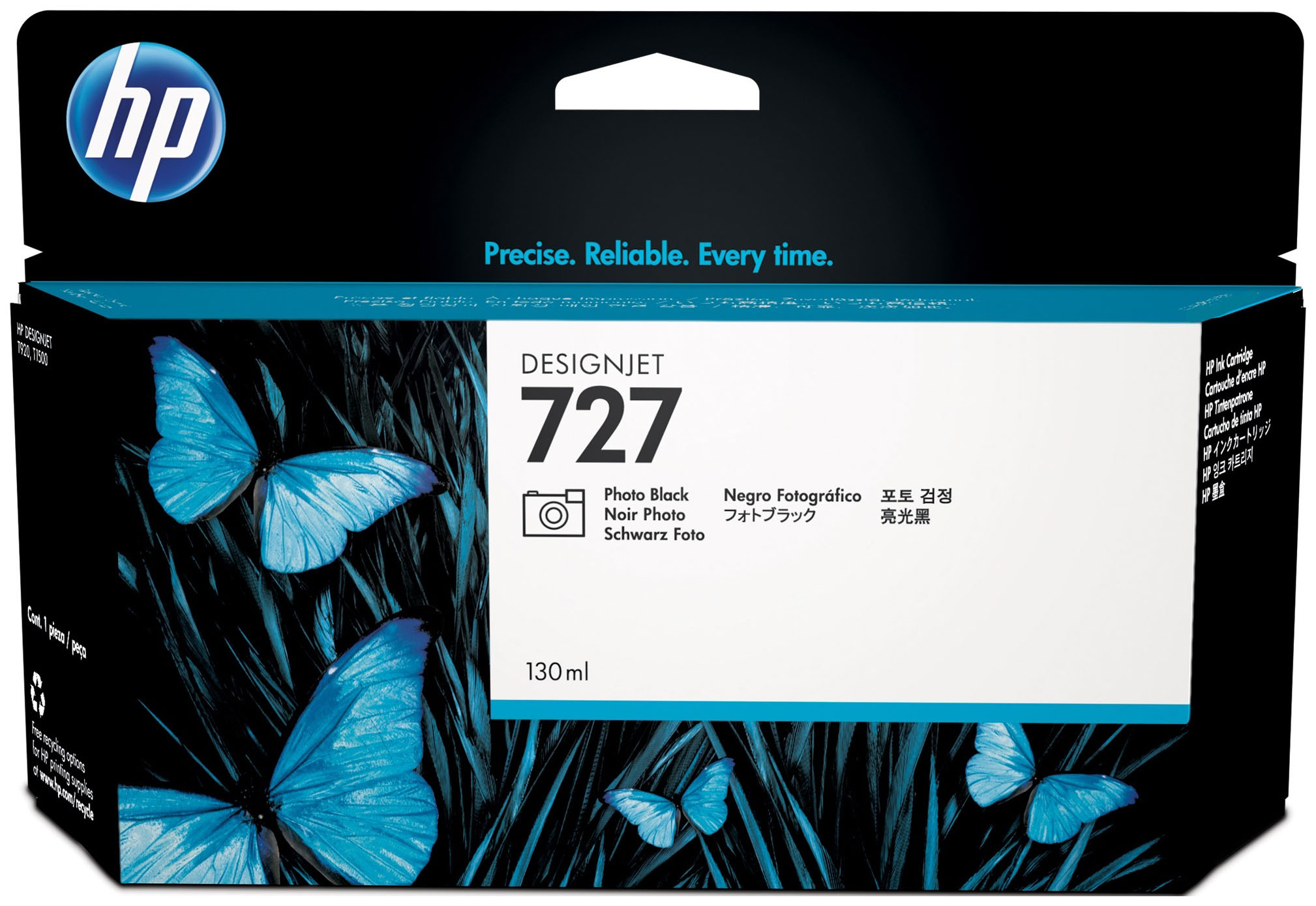 Картридж струйный HP 727 B3P23A черный (130мл) для HP DJ T920/T1500