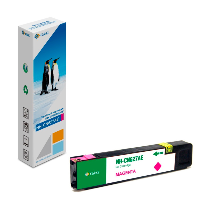 Картридж струйный G&G NH-CN627AE пурпурный (110мл) для HP Officejet Pro X576dw/X476dn/X551dw/X451dw