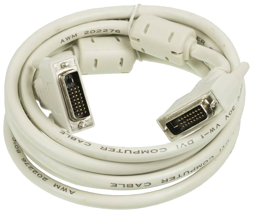 Кабель Ningbo RD-DVI-3-BR DVI-D Dual Link (m) DVI-D Dual Link (m) 3м феррит.кольца серый блистер
