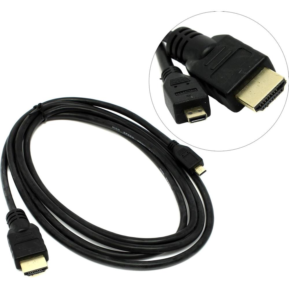 Кабель аудио-видео Buro HDMI 1.4 HDMI (m)/Micro HDMI (m) 1.8м. черный (MICROHDMI-HDMI-1.8)