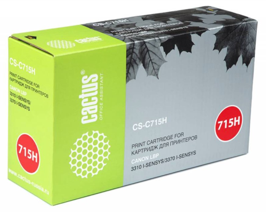 Картридж лазерный Cactus CS-C715H 715H черный (7000стр.) для Canon i-Sensys 3310/3370