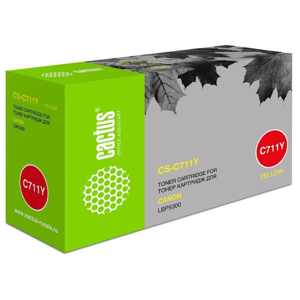 Картридж лазерный Cactus CS-C711Y 711 Y желтый (6000стр.) для Canon LBP5300
