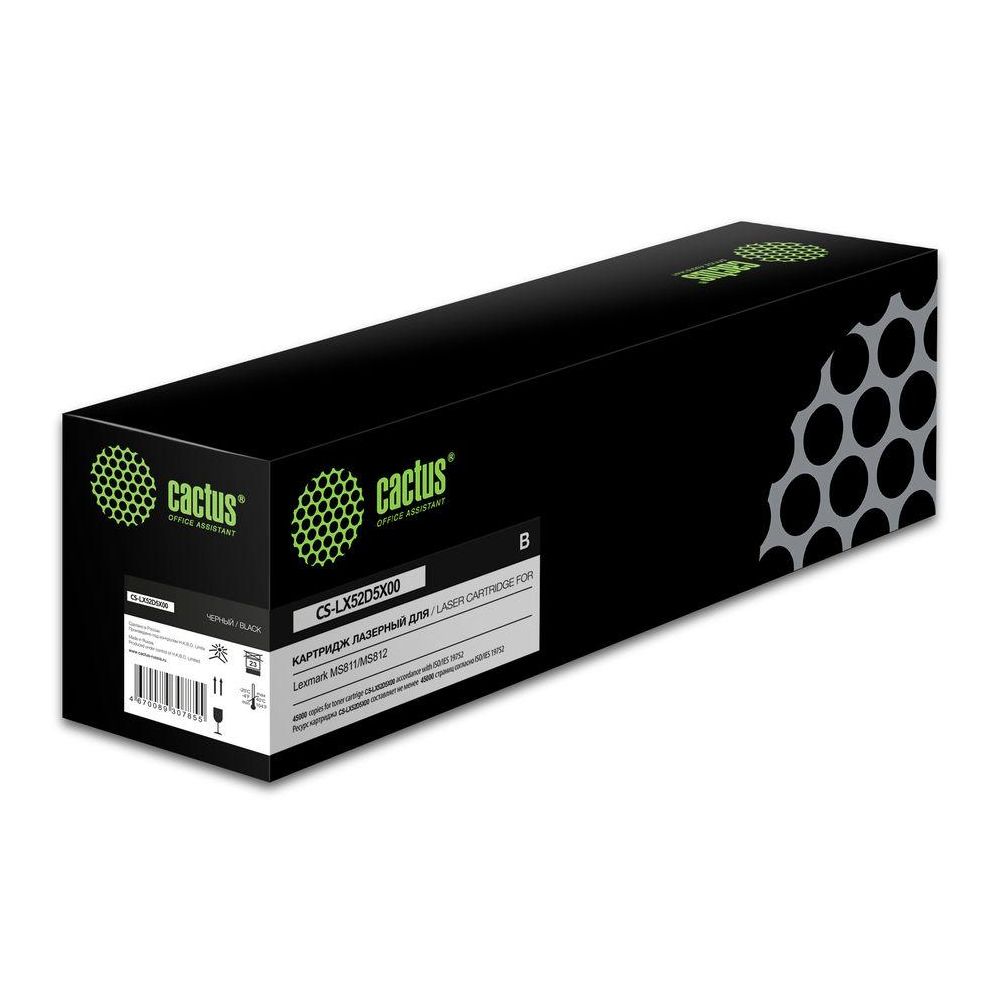Картридж лазерный Cactus CS-LX52D5X00 52D5X00 черный (45000стр.) для Lexmark MS811/MS812