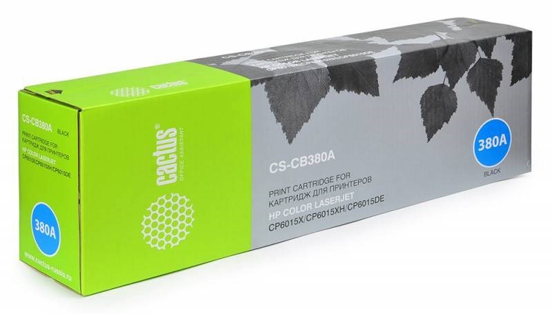 Картридж лазерный Cactus CS-CB380AR CB380A черный (16500стр.) для HP CLJ CP6015X/6015XH/6015DE