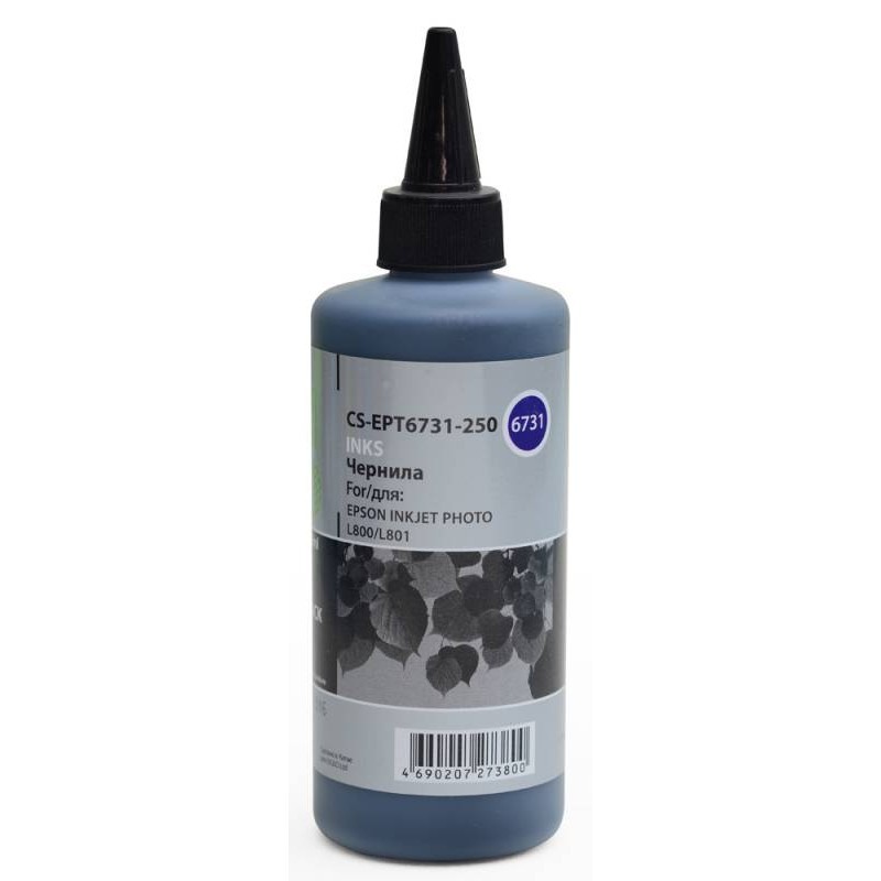 Чернила Cactus CS-EPT6731-250 T6731 черный 250мл для Epson L800/L810/L850/L1800