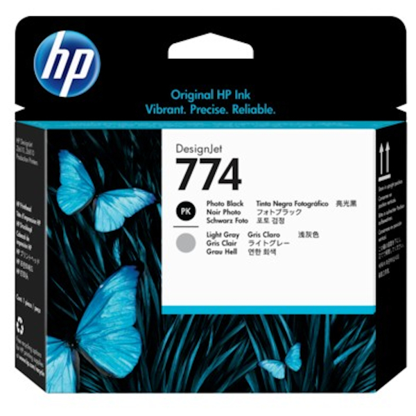 Картридж струйный HP 774 P2W00A черный/светло-серый (775мл) для HP DJ Z6810