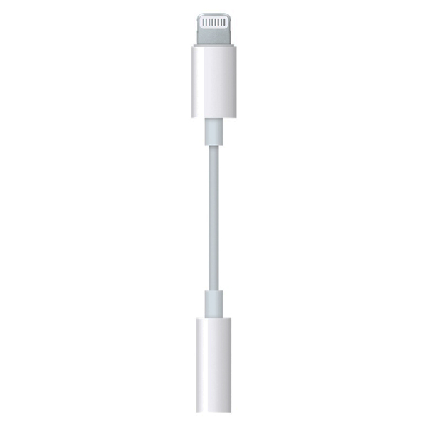 Переходник Apple mini-Jack 3.5 - Lightning (m) white (MMX62ZM/A)