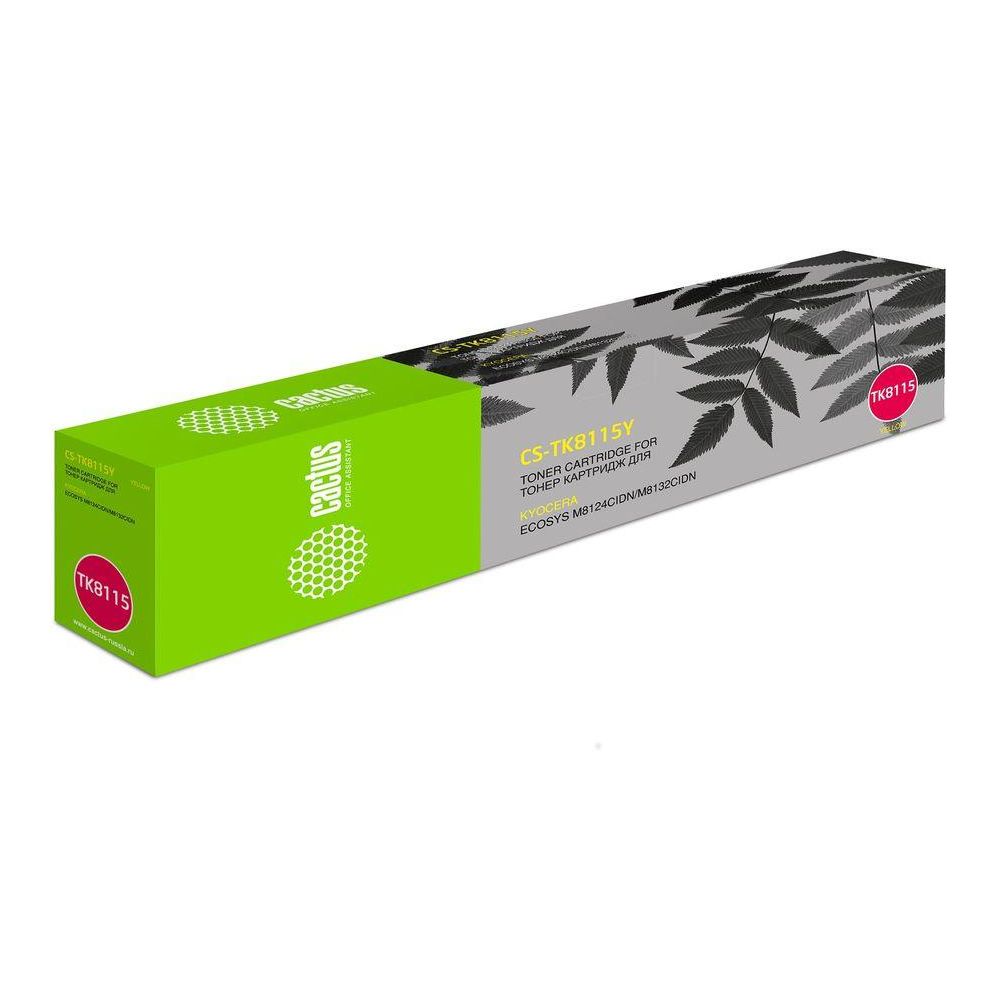 Тонер Картридж Cactus CS-TK8115Y желтый (6000стр.) для Kyocera Mita Ecosys M8124cidn/ M8130cidn