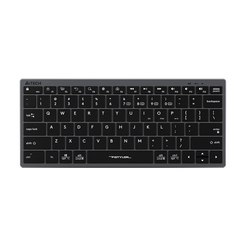 Клавиатура A4Tech Fstyler FBX51C серый USB беспроводная BT/Radio slim Multimedia (FBX51C GREY)