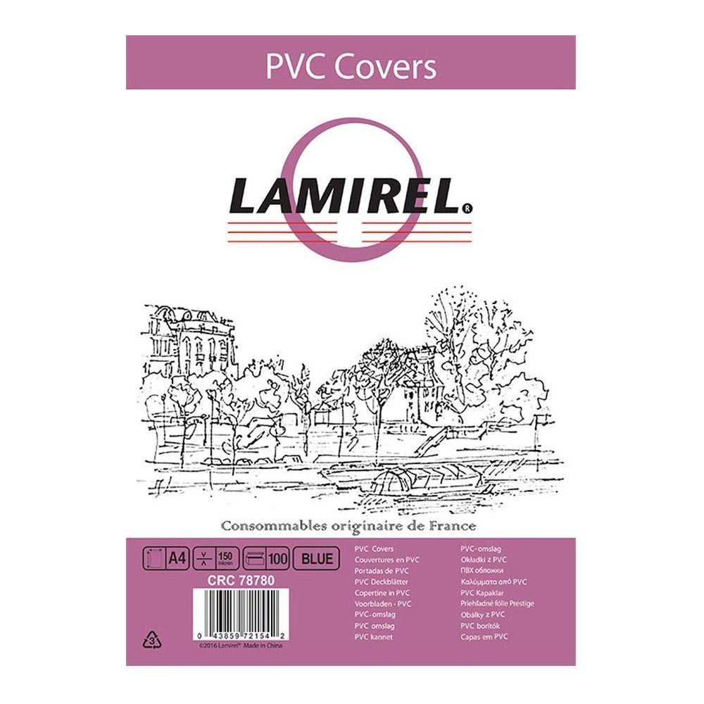 Обложки для переплёта Fellowes A4 150мкм синий (100шт) Lamirel (LA-78780)