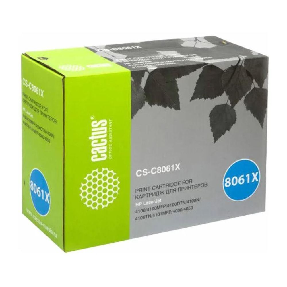 Картридж лазерный Cactus CS-C8061X C8061X черный (10000стр.) для HP LJ 4100/4000/4050