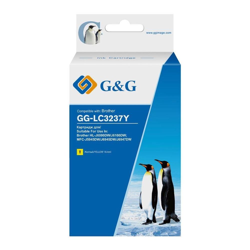 Картридж струйный G&G GG-LC3237Y желтый (18.4мл) для Brother HL-J6000DW/J6100DW