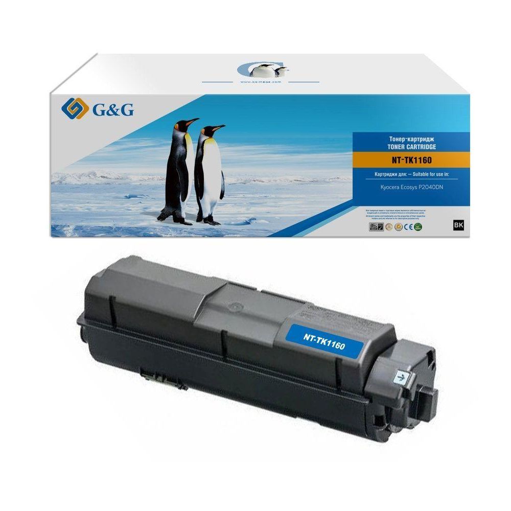 Картридж лазерный G&G NT-TK1160 черный (7200стр.) для Kyocera Ecosys P2040