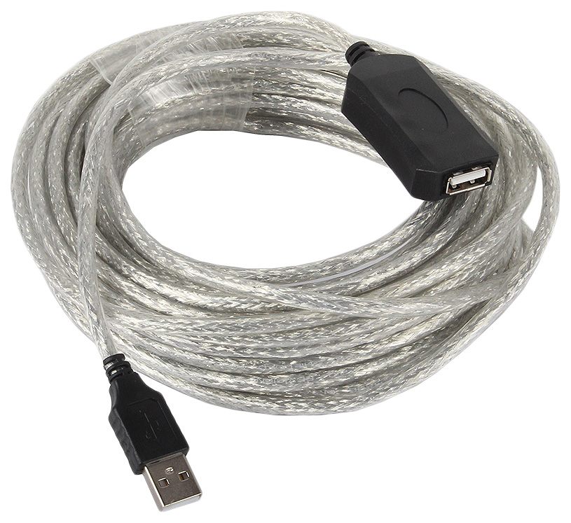 Кабель VCOM VUS7049-10M  USB2.0-repeater, удлинительный активный <Am-->Af> 10м